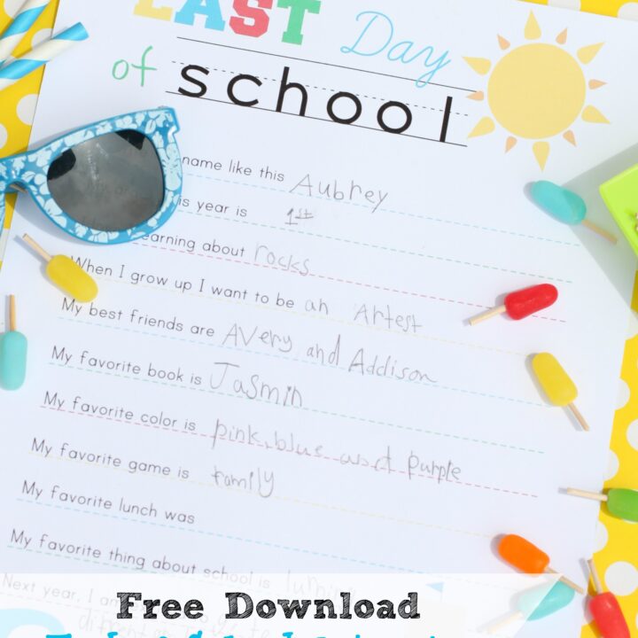 Image for End of School Interview Printable