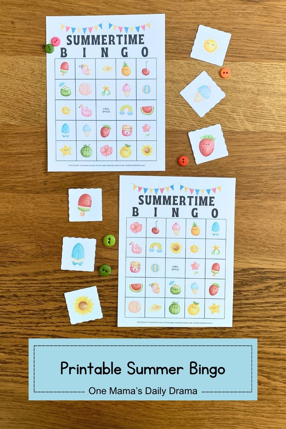 Printable summer bingo.