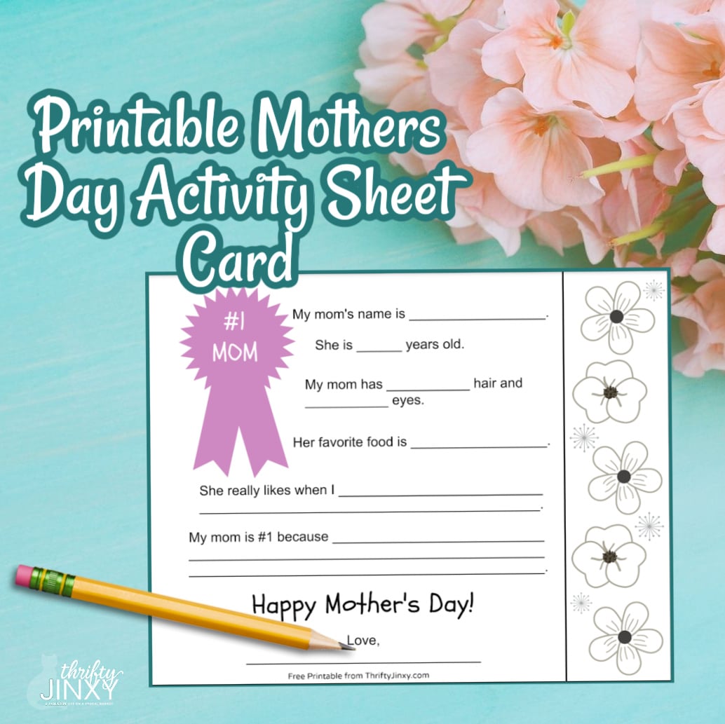 Image for Mothers Day Activity Sheet Card