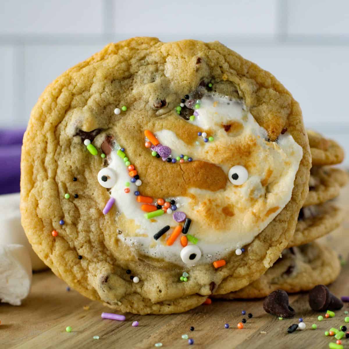 Image for Monster Chocolate Chip Stuffed Smore Cookies