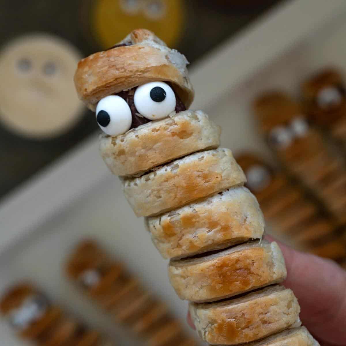 Image for Easiest Halloween Hot Dog Mummies