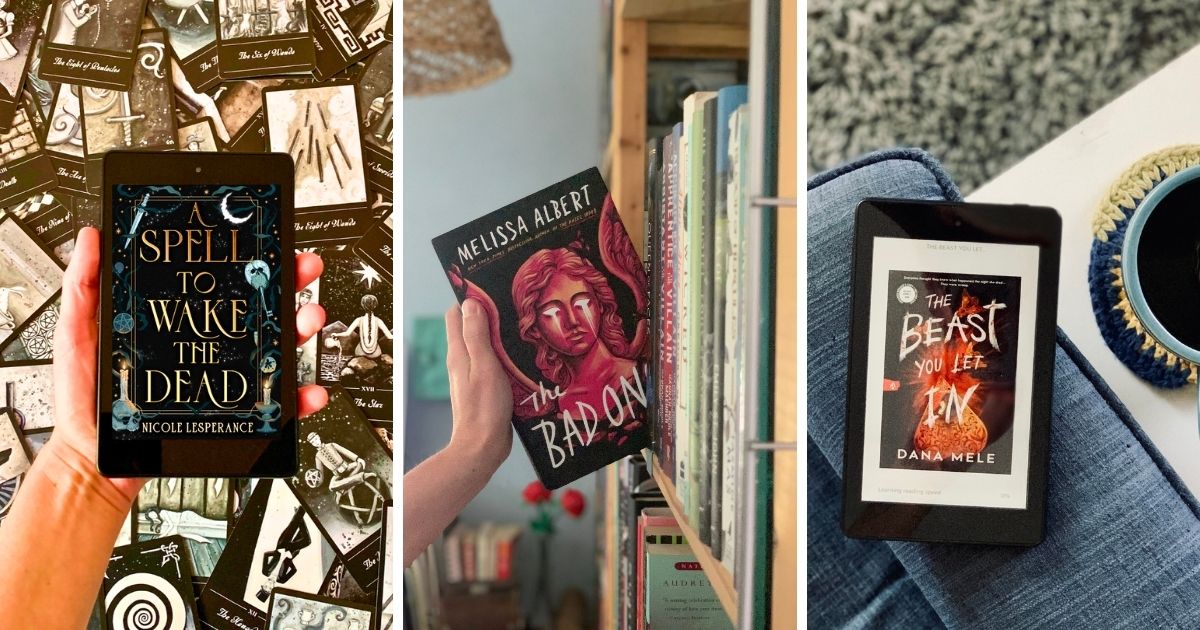 Collage of books including A Spell to Wake the Dead, The Bad Ones, and The Beast You Let In.