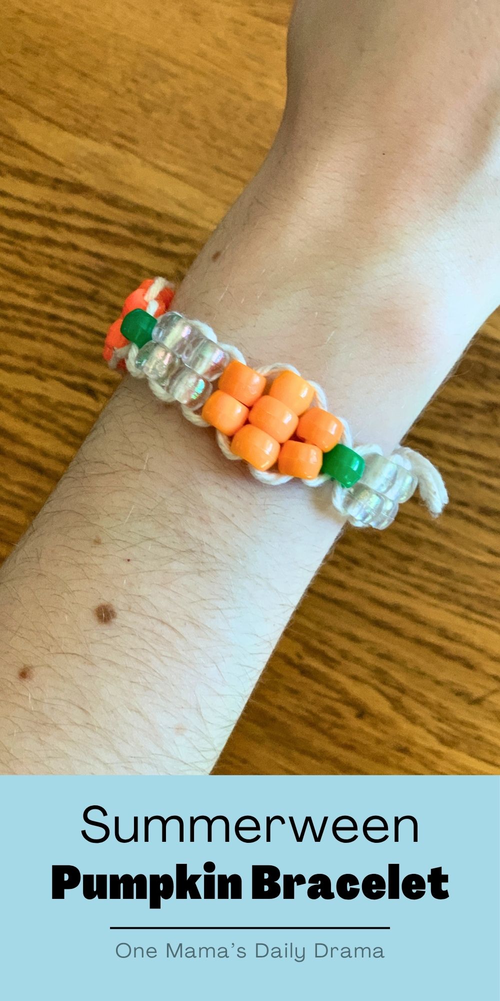 Summerween pumpkin bracelet.