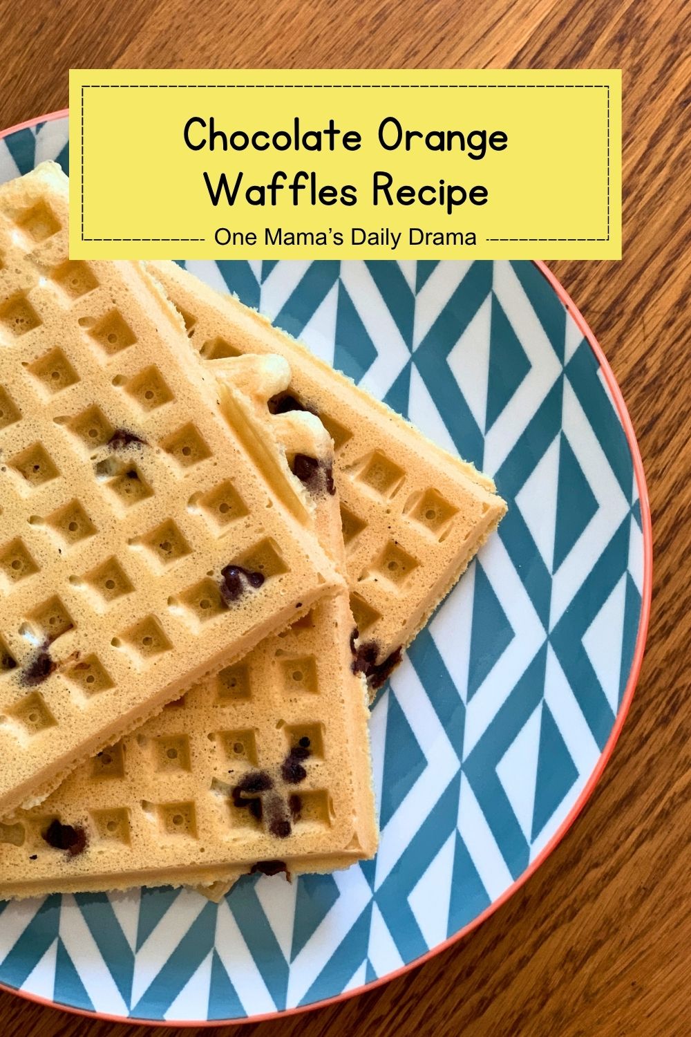 Chocolate orange waffles recipe.